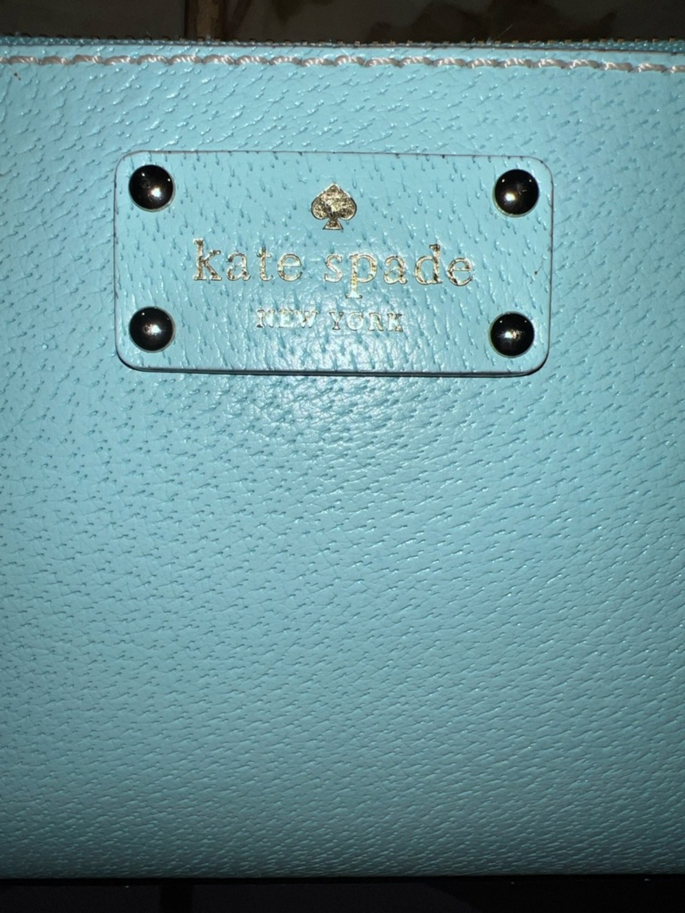 Kate Spade Turquoise Blue Leather Shoulder Bag EUC - Picture 6 of 14